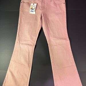 Vintage‎ Bisou Bisou Pink Flared Women Jeans - NWT
